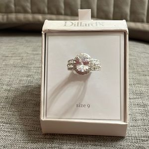 Silver cubic zirconia size 9 ring